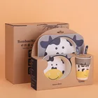 Wholesale food dinner set bamboo fiber dinner set for baby