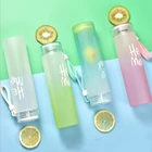 China Customized Logo Eco Frosted Glass Bottle Water Bottle Drinking