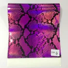 Snake Leather PU Holographic Fabric For Shoes Garment