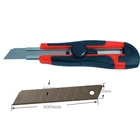 Sharpen cutter knife 18mm with ABS and protective rubber handle ratchet blade utility knife