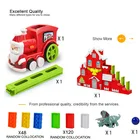 Dominoes Domino Christmas Gift Train Dominoes Santa Domino Train Toy Set Kids Educational Electric Domino Train