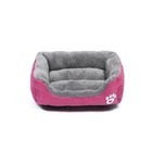 Machine Washable Pet Bed Soft Small Pets Nest Sofa Cushion With Paw Pattern
