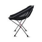 Black Beach Camping Relax Chair Low Back Folding Chair
