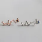 guangzhou jewellery supplier 925 sterling silver jewellery spring loaded hoop earrings