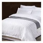 Various design 100% polyester luxury solid white hospital hotel bed sheet bedding set