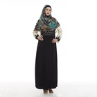 Kaftan Female Islamic Clothing Designs Stylish Embroidery Gown Muslim Girls Dresses