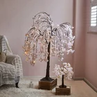 LED Weeping Cherry blossom Tree Battery Powered 18 inch 30lights Tabletop Mini Flower Tree Lights for Spring Easter Decoration