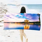 Attraction Pattern Printed Various Types Bath Towel Flower Custom Sports Beach Towel