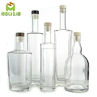 custom shape 700ml 750ml Crystal glass bottle for vodka spirits gin liquor rum