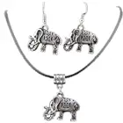 RTS 2pcs/set Wholesale Hot Fashion Western Jewelry Set Alloy Elephant Bijoux Jewelry Set For Women 2019