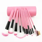 Manufacturer wholesale 12 brush makeup brush beginner set plastic bucket cosmetic tools