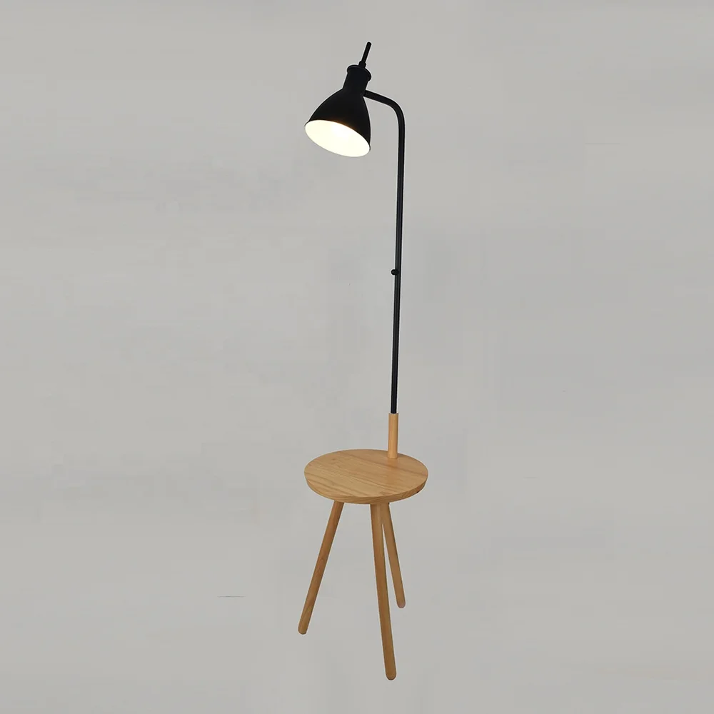 Hotel Floor Lamp With Wooden Table for Hotel Guestroom