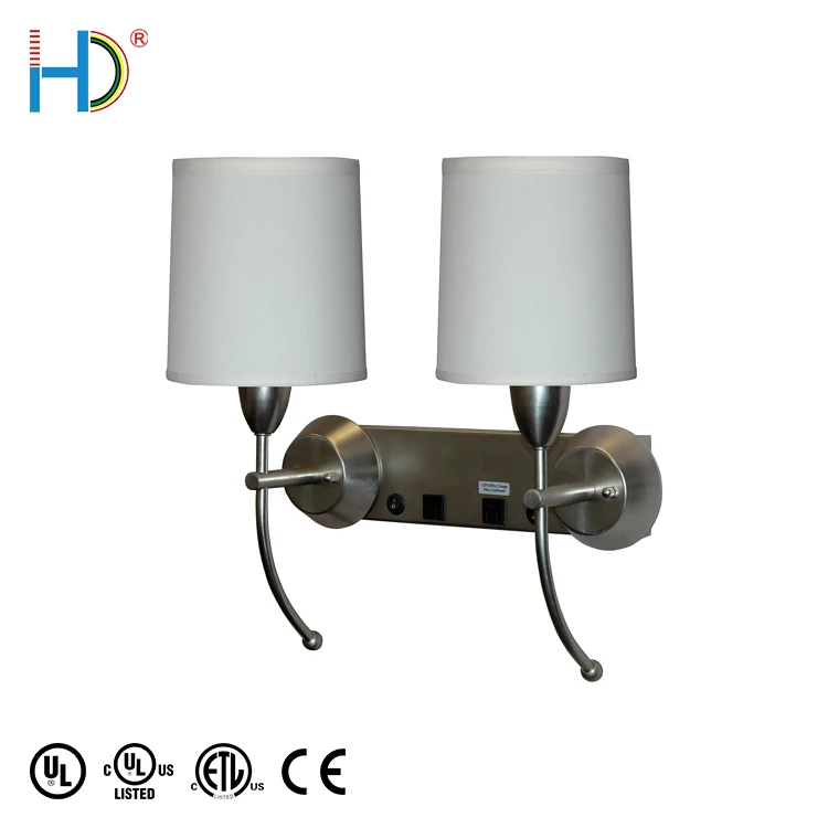 New Design Brushed Nickel Restaurant Hotel Decor Lighting Wall Lamp