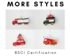 School Holiday 2020 New Arrival Yellow Glitter School Bus Ornament For Christmas Holiday Party Decoration