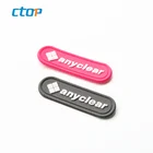 Designs custom brand names logo handbag soft embossed plastic silicone custom rubber label pvc patch bag tag