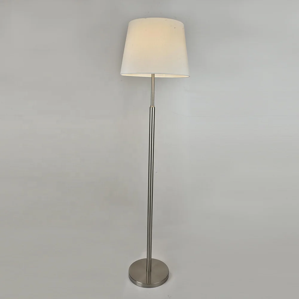 Modern Hotel LED Floor Lamp with Fabric Shade for Super 8 Hotel Guestroom