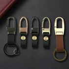 Rings Key Suppliers Metal Keychain Personalized Brown Custom Metal Small Rings Leather Key Chain Keychain