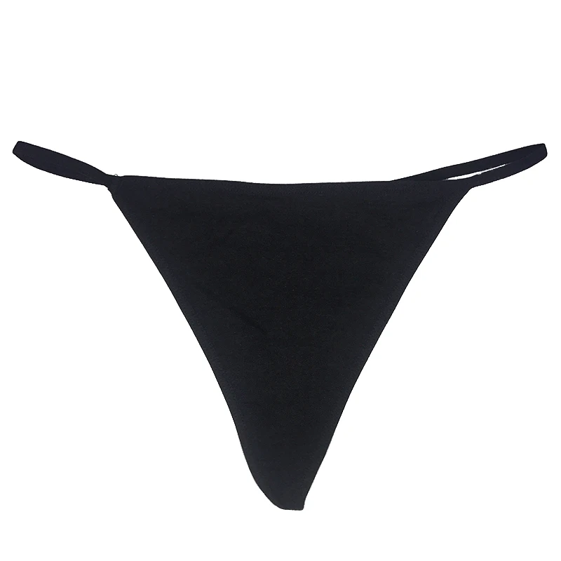 Oem Tanga Ligera Para Mujer Ropa Interior Sexy Negra Suave De Tiro Bajo