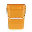 Factory directly supply strong bearing force square plastic pail with lid