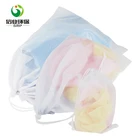 custom 3 sizes set drawstring mesh washing machine hotel laundry bag