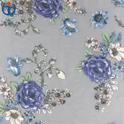 New Style High quality 3D Laser Floral Embroidery lace fabric