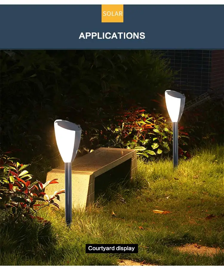 ALLTOP High Lumen ABS plastic LED Solar Yard Garden Lawn Landscape Lighting Waterproof Solar Outdoor Path Light Music Lamp