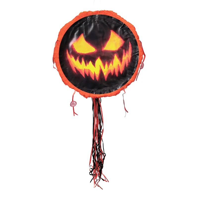 Calabaza de Halloween plegable piñata favores de fiesta decoración juguete de cuerda o a