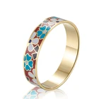 Customized Engraved Unique Enamel Bracelet Gold Plated Luxury Women's Bangle Jewelry