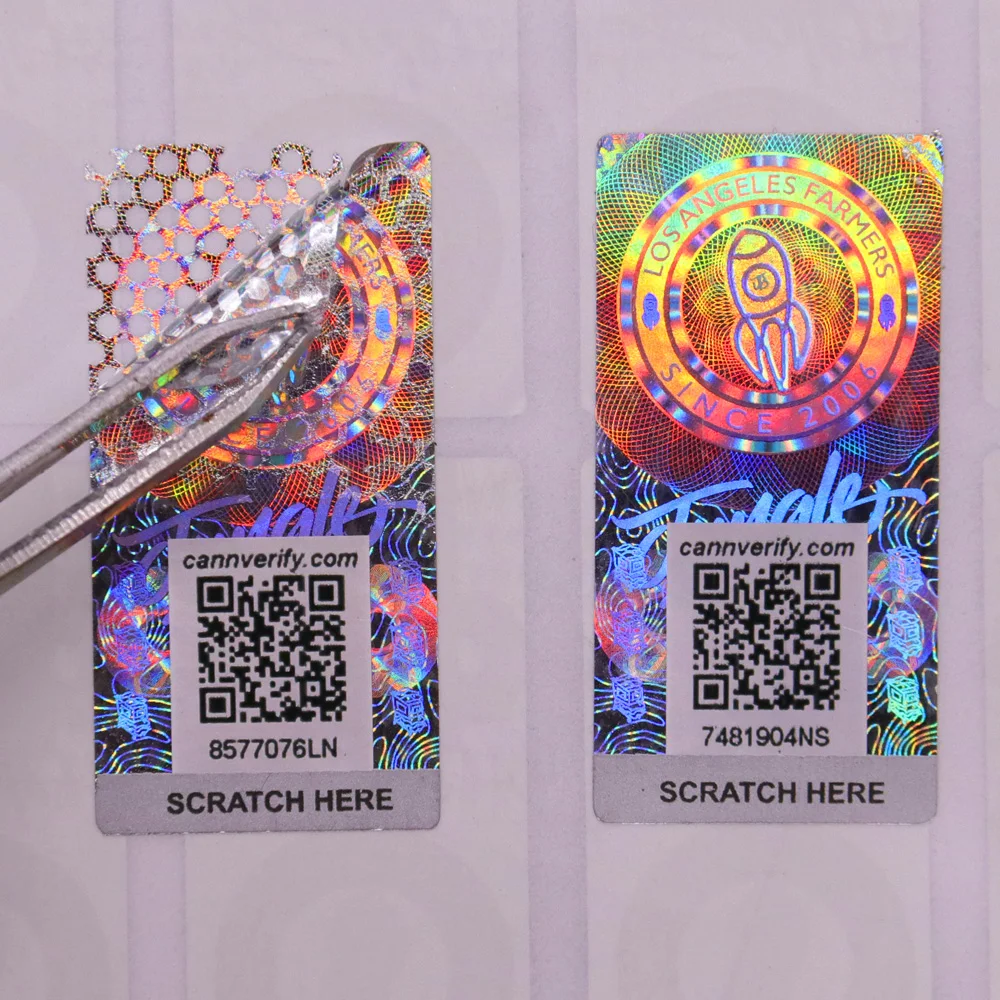 holographic label security colorful hologram void sticker