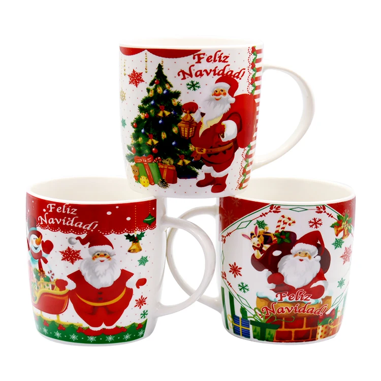 unique cup custom logo spanish christmas gift ceramic coffee mug