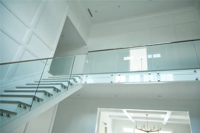 Easy Install Hot Sale Side Mount Glass Railing For Indoor Staircase And Porch