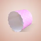 3000pcs/carton Medium glass heat resistant paper cake cup muffin with white dots