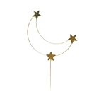 Fashion promotional iron toppers wedding cake decorations love heart moon topper for wedding