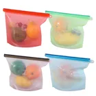 Eco friendly reusable silicone milk food seal fresh bags storage sandwich bag