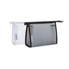 Pouch Zipper Zipper Makeup Bag Custom Waterproof Makeup Pouch Frost Vinyl Cosmetic Zipper Bag