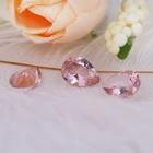 Pear Peach Online Sale Pear Cut Morganite Loose Gemstone Synthetic Pink Peach Color Loose Morganite Stone For Jewelry