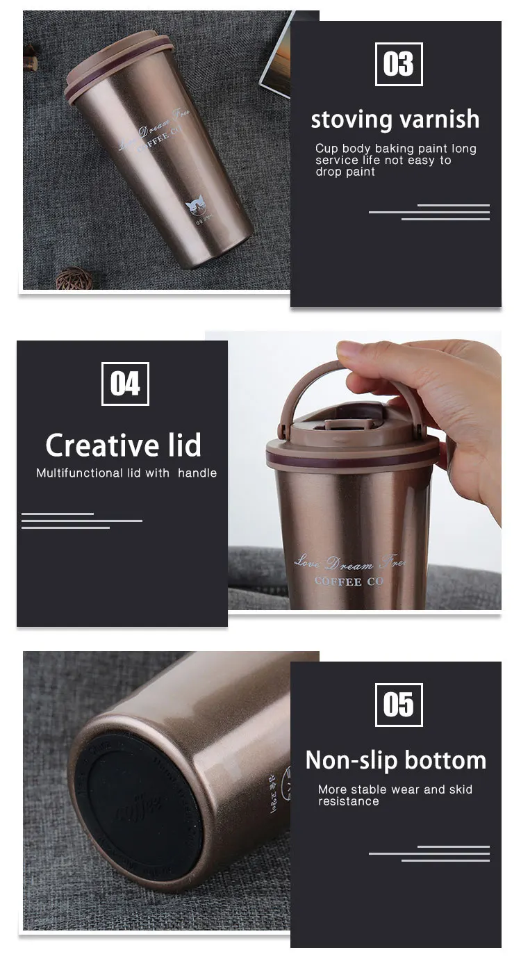 custom logo gift stainless steel insulated coffee