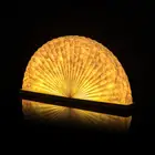 New Light Decorative Creative New Fan Shape Book Light With Decorative Printing Picture On The Inner Paper