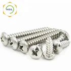 Stainless Steel Screw 304 316 Stainless Steel Cross Groove Pan Head Self Tapping Screw
