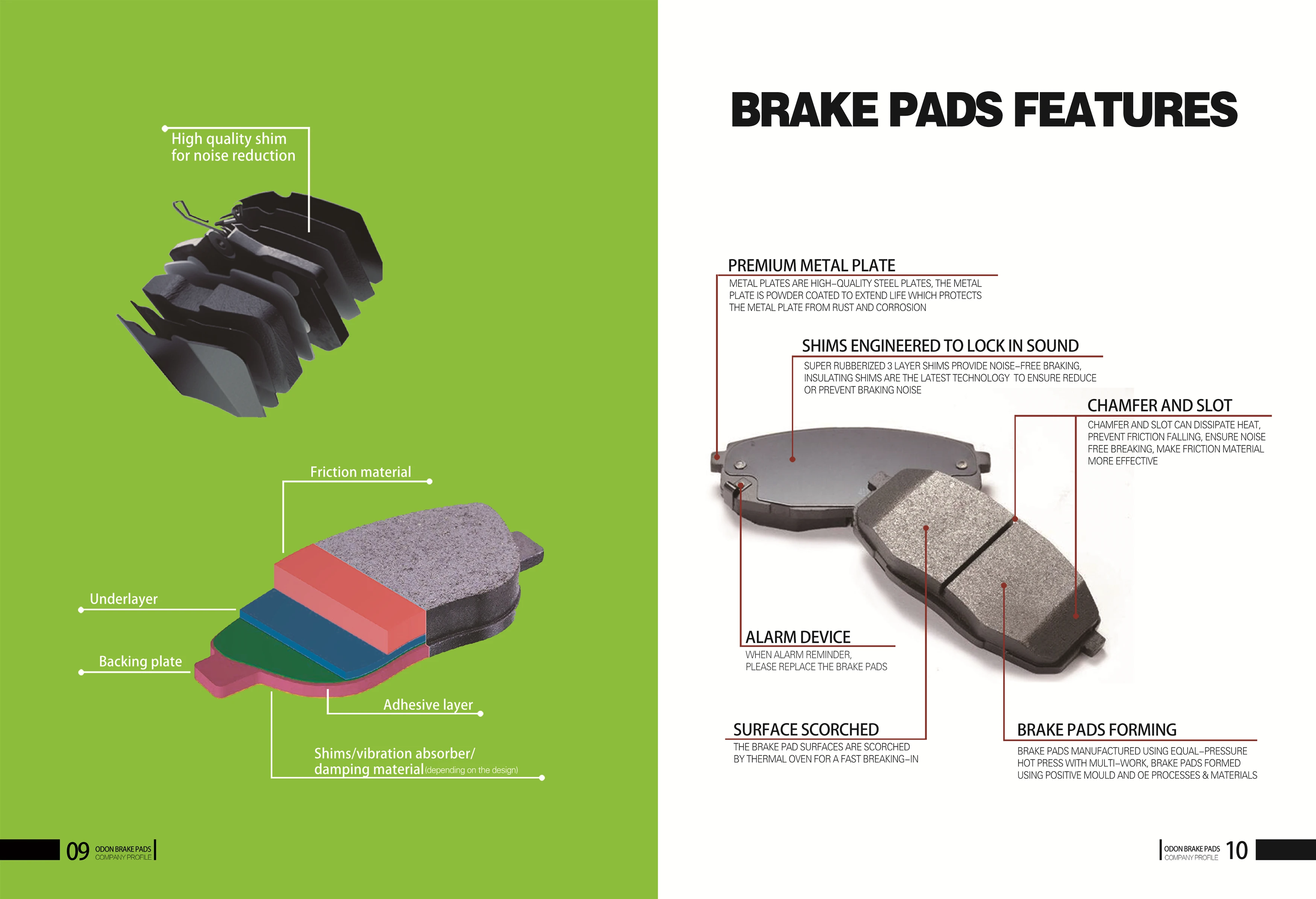 FDB1466 High performance manufacturer brake pads for FIAT 500 (312_)