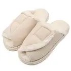 Fashion luxury ladies indoor house slides shoes, women plush open toe slippers