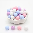 Wholesale Bulk BPA Free Food Grade Baby Chew Soft Silicone Teething Beads For Jewelry Making