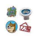 New type flower shaped badges lapel pin hard enamel cloisonne manufacture