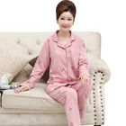 Excellent value for money women's pajamas wholesale cotton cheap nighty and sleepwear set long sleeve nightdress maternity