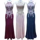Chaozhou Factory Women Long Wholesale Beaded Evening Dress