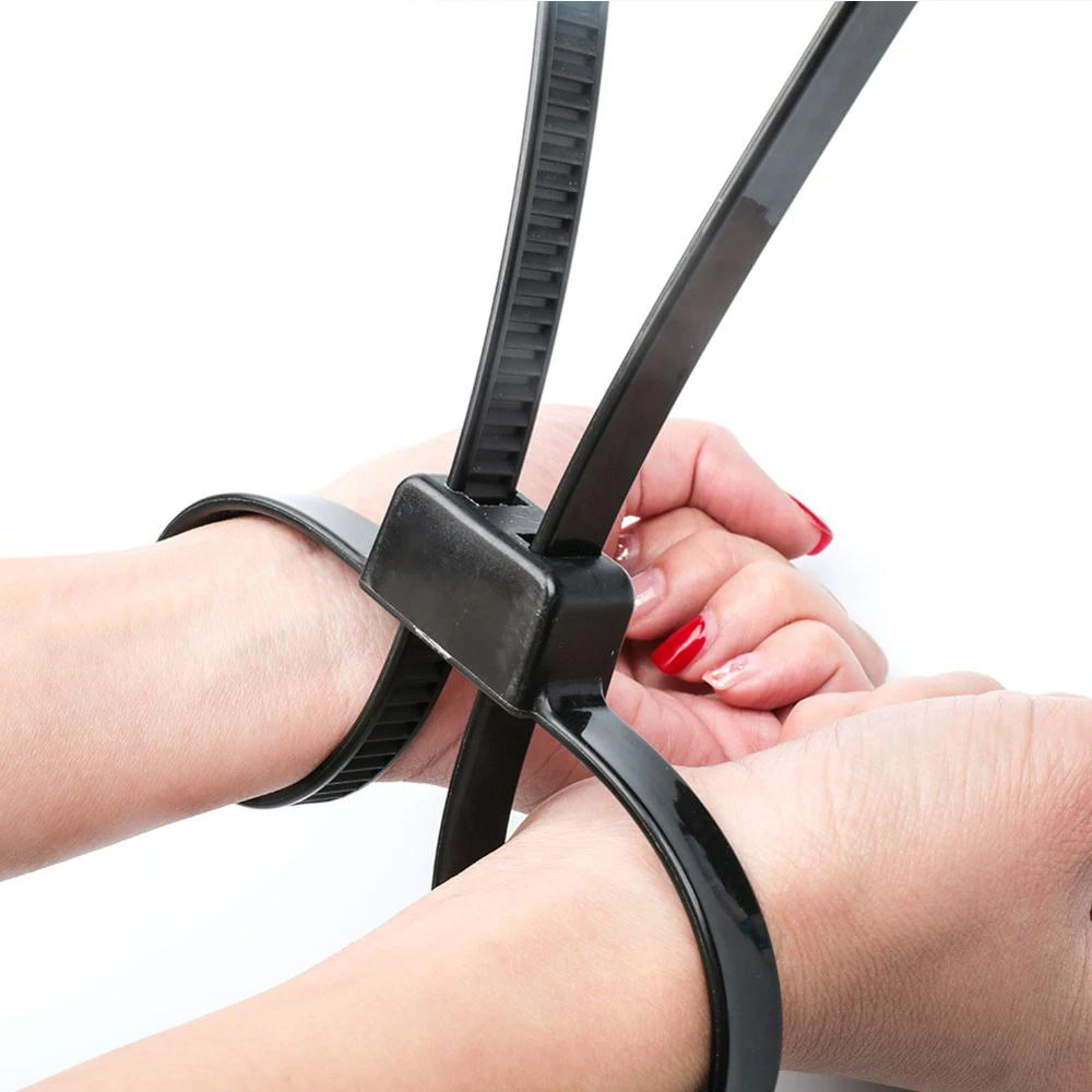 Police Selflocking Cable Ties Handcuffs Types Plastic Nylon Cable Tie
