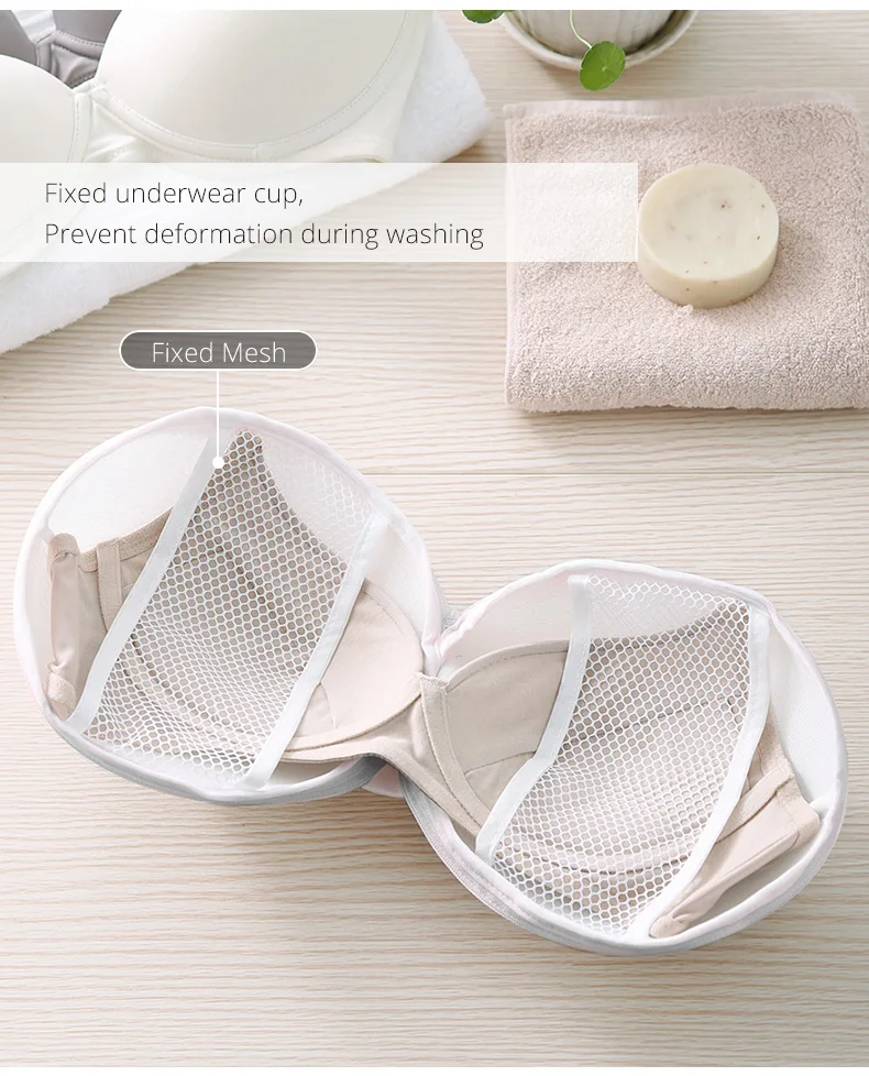 Shimoyama Bra Washing Bags Mesh Lingerie Laundry Bag Zipper Delicate