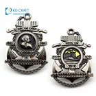 Wholesale china custom anchor shaped metal embossed 3d soft enamel military chief navy challenge coins for sale