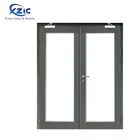 Unbreakable commercial interior double leaf glass Fire Resistant Door