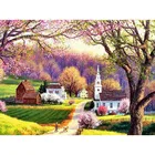 Full Drill 5d Diamond Painting Spring Country And Path Picture Diamond Embroidery Wall Paintings For Living Room